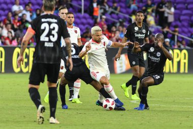 Flamengo Eintracht Frankfurt 'a karşı 12 Ocak 2019 Cumartesi günü Orlando City Stadyumu' nda. Fotoğraf: Marty Jean-Louis