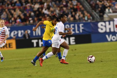 SheBelieves Kupası Finali, 5 Mart 2019 'da Tampa Florida Raymond James Stadyumu' nda ABD ile Brezilya arasında oynanacak. Fotoğraf: Marty Jean-Louis