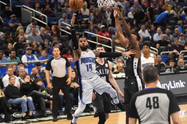Orlando Magic, 2 Şubat 2019 tarihinde Orlando Florida 'daki Amway Center' da Brooklyn Nets 'e ev sahipliği yapmaktadır. Fotoğraf: Marty Jean-Louis