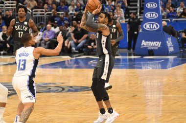 Orlando Magic, 2 Şubat 2019 tarihinde Orlando Florida 'daki Amway Center' da Brooklyn Nets 'e ev sahipliği yapmaktadır. Fotoğraf: Marty Jean-Louis