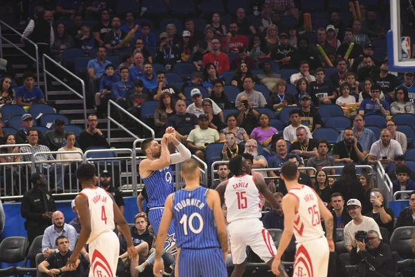 Orlando Magic Jest Gospodarzem Houston Rockets Amway Arena Niedzielę Stycznia — Zdjęcie stockowe