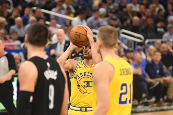 Orlando Magic Värd För Golden State Warriors Amway Center Orlando — Stockfoto