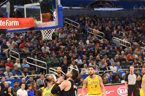 Orlando Magic Herbergt Golden State Warriors Het Amway Center Orlando — Stockfoto