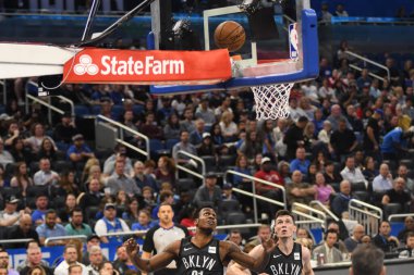 Orlando Magic, 2 Şubat 2019 tarihinde Orlando Florida 'daki Amway Center' da Brooklyn Nets 'e ev sahipliği yapmaktadır. Fotoğraf: Marty Jean-Louis