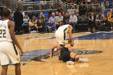 Orlando Magic, 19 Ocak 2019 Cumartesi günü Orlando Florida 'daki Amway Arena' da Milwaukee Doları 'na ev sahipliği yapıyor. Fotoğraf: Marty Jean-Louis