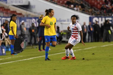 SheBelieves Kupası Finali, 5 Mart 2019 'da Tampa Florida Raymond James Stadyumu' nda ABD ile Brezilya arasında oynanacak. Fotoğraf: Marty Jean-Louis