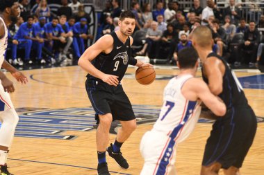 Orlando Magic, 25 Mart 2019 tarihinde Orlando Florida 'daki Amway Arena' da Philadelphia 76ers 'a ev sahipliği yaptı. Fotoğraf: Marty Jean-Louis