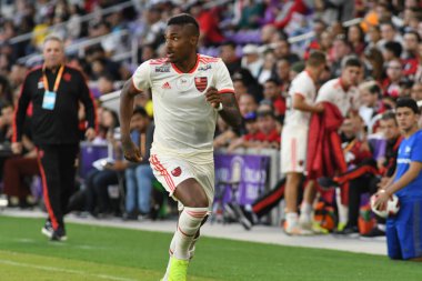 Flamengo Eintracht Frankfurt 'a karşı 12 Ocak 2019 Cumartesi günü Orlando City Stadyumu' nda. Fotoğraf: Marty Jean-Louis