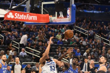 Orlando Magic, 7 Şubat 2019 'da Orlando, Florida' da Amway Arena 'da Minnesota Timberwolves' a ev sahipliği yapar. Fotoğraf: Marty Jean-Louis