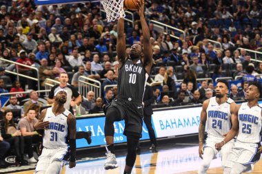 Orlando Magic, 2 Şubat 2019 tarihinde Orlando Florida 'daki Amway Center' da Brooklyn Nets 'e ev sahipliği yapmaktadır. Fotoğraf: Marty Jean-Louis