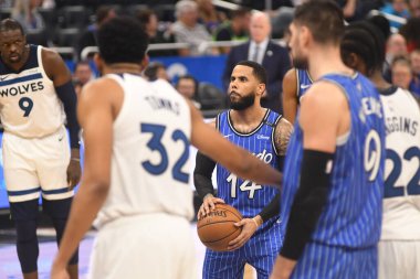 Orlando Magic, 7 Şubat 2019 'da Orlando, Florida' da Amway Arena 'da Minnesota Timberwolves' a ev sahipliği yapar. Fotoğraf: Marty Jean-Louis