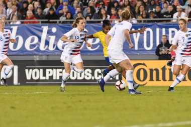 SheBelieves Kupası Finali, 5 Mart 2019 'da Tampa Florida Raymond James Stadyumu' nda ABD ile Brezilya arasında oynanacak. Fotoğraf: Marty Jean-Louis