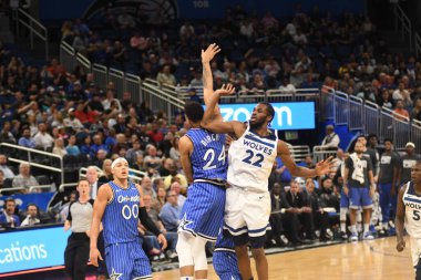 Orlando Magic, 7 Şubat 2019 'da Orlando, Florida' da Amway Arena 'da Minnesota Timberwolves' a ev sahipliği yapar. Fotoğraf: Marty Jean-Louis
