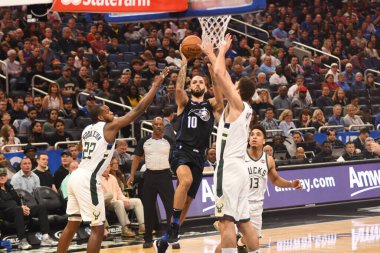 Orlando Magic, 19 Ocak 2019 Cumartesi günü Orlando Florida 'daki Amway Arena' da Milwaukee Doları 'na ev sahipliği yapıyor. Fotoğraf: Marty Jean-Louis
