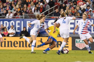 SheBelieves Kupası Finali, 5 Mart 2019 'da Tampa Florida Raymond James Stadyumu' nda ABD ile Brezilya arasında oynanacak. Fotoğraf: Marty Jean-Louis