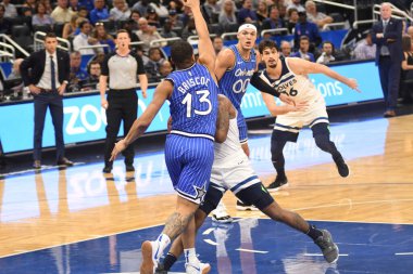 Orlando Magic, 7 Şubat 2019 'da Orlando, Florida' da Amway Arena 'da Minnesota Timberwolves' a ev sahipliği yapar. Fotoğraf: Marty Jean-Louis