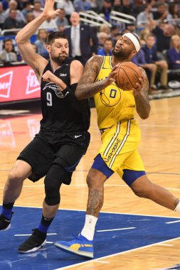 Orlando Magic, 28 Şubat 2019 'da Orlando Florida' daki Amway Center 'da Golden State Warriors' a ev sahipliği yaptı. Fotoğraf: Marty Jean-Louis