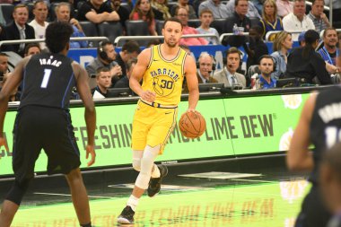 Orlando Magic, 28 Şubat 2019 'da Orlando Florida' daki Amway Center 'da Golden State Warriors' a ev sahipliği yaptı. Fotoğraf: Marty Jean-Louis