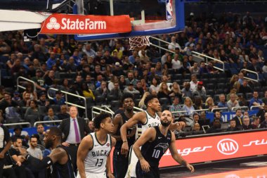 Orlando Magic, 19 Ocak 2019 Cumartesi günü Orlando Florida 'daki Amway Arena' da Milwaukee Doları 'na ev sahipliği yapıyor. Fotoğraf: Marty Jean-Louis