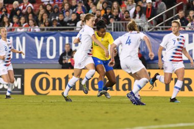 SheBelieves Kupası Finali, 5 Mart 2019 'da Tampa Florida Raymond James Stadyumu' nda ABD ile Brezilya arasında oynanacak. Fotoğraf: Marty Jean-Louis