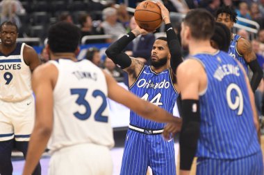 Orlando Magic, 7 Şubat 2019 'da Orlando, Florida' da Amway Arena 'da Minnesota Timberwolves' a ev sahipliği yapar. Fotoğraf: Marty Jean-Louis