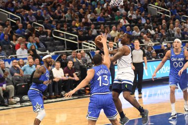 Orlando Magic, 7 Şubat 2019 'da Orlando, Florida' da Amway Arena 'da Minnesota Timberwolves' a ev sahipliği yapar. Fotoğraf: Marty Jean-Louis
