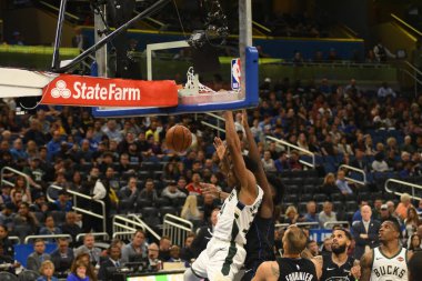 Orlando Magic, 19 Ocak 2019 Cumartesi günü Orlando Florida 'daki Amway Arena' da Milwaukee Doları 'na ev sahipliği yapıyor. Fotoğraf: Marty Jean-Louis