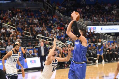 Orlando Magic, 7 Şubat 2019 'da Orlando, Florida' da Amway Arena 'da Minnesota Timberwolves' a ev sahipliği yapar. Fotoğraf: Marty Jean-Louis