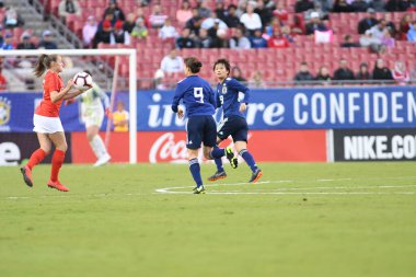 Japonya, İngiltere 'ye karşı Raymond James Stadyumu' nda 5 Mart 2019 'da Tampa Florida' da. Fotoğraf: Marty Jean-Louis