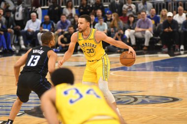 Orlando Magic, 28 Şubat 2019 'da Orlando Florida' daki Amway Center 'da Golden State Warriors' a ev sahipliği yaptı. Fotoğraf: Marty Jean-Louis