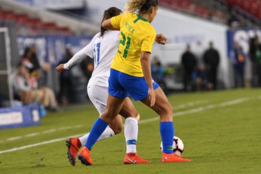 SheBelieves Kupası Finali, 5 Mart 2019 'da Tampa Florida Raymond James Stadyumu' nda ABD ile Brezilya arasında oynanacak. Fotoğraf: Marty Jean-Louis