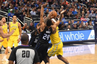 Orlando Magic, 28 Şubat 2019 'da Orlando Florida' daki Amway Center 'da Golden State Warriors' a ev sahipliği yaptı. Fotoğraf: Marty Jean-Louis