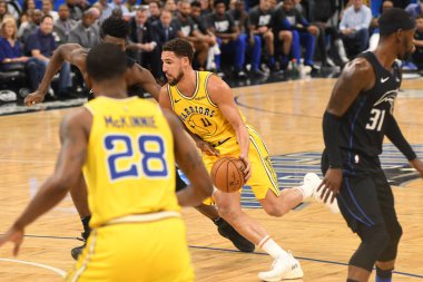 Orlando Magic, 28 Şubat 2019 'da Orlando Florida' daki Amway Center 'da Golden State Warriors' a ev sahipliği yaptı. Fotoğraf: Marty Jean-Louis