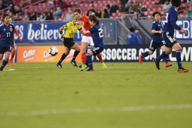 Japonya, İngiltere 'ye karşı Raymond James Stadyumu' nda 5 Mart 2019 'da Tampa Florida' da. Fotoğraf: Marty Jean-Louis