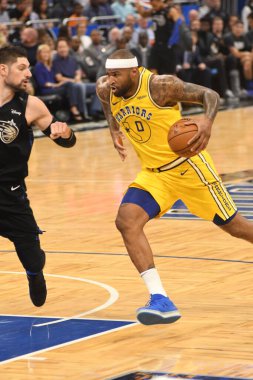 Orlando Magic, 28 Şubat 2019 'da Orlando Florida' daki Amway Center 'da Golden State Warriors' a ev sahipliği yaptı. Fotoğraf: Marty Jean-Louis