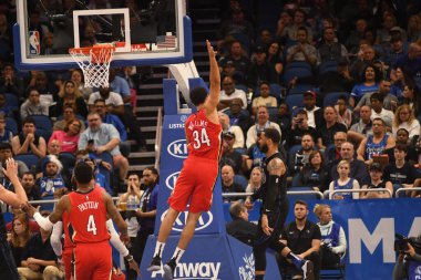 Orlando Magic 20 Mart 2019 Çarşamba günü Orlando Florida 'daki Amway Center' da Louisiana Pelicans 'a ev sahipliği yapıyor. Fotoğraf: Marty Jean-Louis