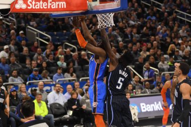 Orlando Magic 29 Ocak 2019 'da Orlando Florida' daki Amway Center 'da OklahomaCity Thunder' a ev sahipliği yapar. Fotoğraf: Marty Jean-Louis