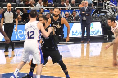 Orlando Magic, 25 Mart 2019 tarihinde Orlando Florida 'daki Amway Arena' da Philadelphia 76ers 'a ev sahipliği yaptı. Fotoğraf: Marty Jean-Louis
