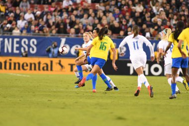 SheBelieves Kupası Finali, 5 Mart 2019 'da Tampa Florida Raymond James Stadyumu' nda ABD ile Brezilya arasında oynanacak. Fotoğraf: Marty Jean-Louis