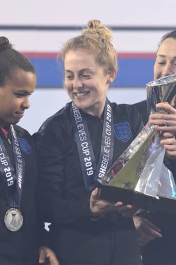 SheBelieves Kupası, 5 Mart 2019 tarihinde Tampa Florida Raymond James Stadyumu 'nda İngiltere' yi şampiyon ilan etmiştir. Fotoğraf: Marty Jean-Louis