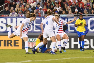 SheBelieves Kupası Finali, 5 Mart 2019 'da Tampa Florida Raymond James Stadyumu' nda ABD ile Brezilya arasında oynanacak. Fotoğraf: Marty Jean-Louis