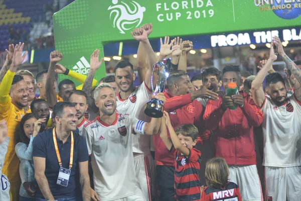 Flamengo Gegen Eintracht Frankfurt Samstag Januar 2019 Orlando City Stadium — Stockfoto