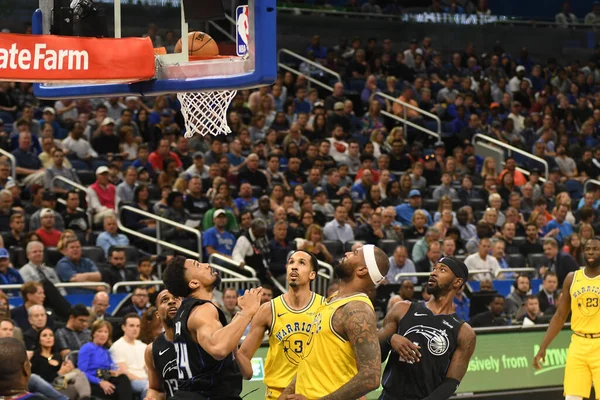 Orlando Magic Φιλοξενούν Τους Golden State Warriors Στο Amway Center — Φωτογραφία Αρχείου