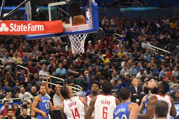 Orlando Magic Acoge Los Houston Rockets Amway Arena Domingo Enero — Foto de Stock