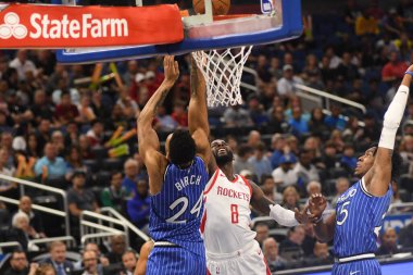 Orlando Magic, Houston Rockets 'a 13 Ocak 2019 tarihinde Amway Arena' da ev sahipliği yaptı. Fotoğraf: Marty Jean-Louis
