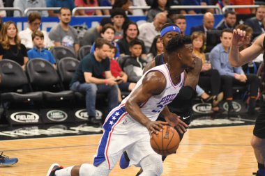Orlando Magic, 25 Mart 2019 tarihinde Orlando Florida 'daki Amway Arena' da Philadelphia 76ers 'a ev sahipliği yaptı. Fotoğraf: Marty Jean-Louis