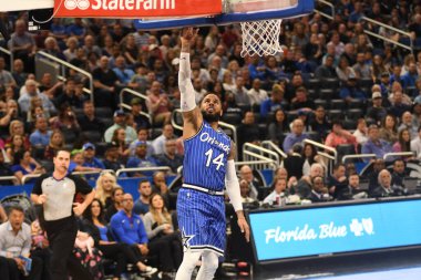 Orlando Magic 14 Mart 2019 Perşembe günü Orlando Florida 'daki Amway Center' da Cleveland Cavaliers 'a ev sahipliği yaptı. Fotoğraf: Marty Jean-Louis