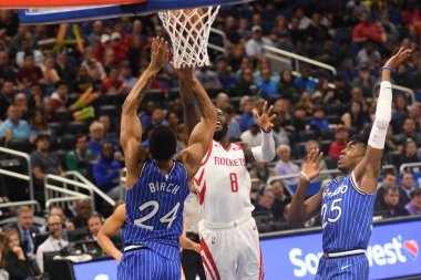 Orlando Magic, Houston Rockets 'a 13 Ocak 2019 tarihinde Amway Arena' da ev sahipliği yaptı. Fotoğraf: Marty Jean-Louis