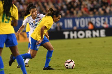 SheBelieves Kupası Finali, 5 Mart 2019 'da Tampa Florida Raymond James Stadyumu' nda ABD ile Brezilya arasında oynanacak. Fotoğraf: Marty Jean-Louis