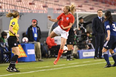 Japonya, İngiltere 'ye karşı Raymond James Stadyumu' nda 5 Mart 2019 'da Tampa Florida' da. Fotoğraf: Marty Jean-Louis